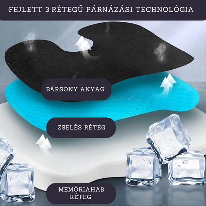 CloudGel ortopéd memóriahabos párna hűsítő géllel